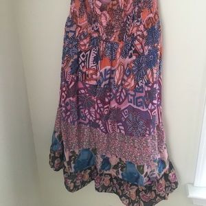 Pink summer halter dress lined one size